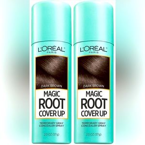 L'Oreal Paris Root Cover Up Concealer Spray Dark Brown 2 Oz (Pack of 2)